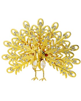 24K GOLD PLATED PEACOCK 